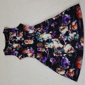 Vince Camuto Sleeveless Floral Fit And Flare Dress